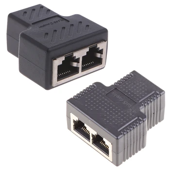 1 2 Módon LAN Ethernet Hálózati Kábel RJ45 Női Elosztó Csatlakozó Adapter