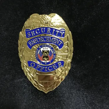 1 db Biztonsági Rendőr, jelvény 78 mm x 55 aranyozott színes váll jelkép emlék érme jelvény