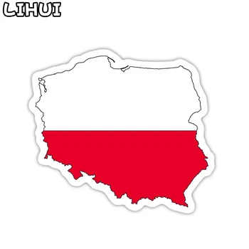 1 DB Lengyelország Zászló Matrica Játékok Országok Térkép Utazási Matricát DIY Scrapbooking Bőrönd Bőrönd Laptop, Autó, Motor