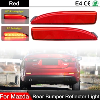 1 Pár A Mazda 2 DY Mazda 3-As Axela Mazda 5 Mazda 6 Atenza Piros LED Hátsó Lökhárító Reflektor Lámpa Farok Fék Lámpa