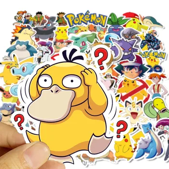 10/30/50 Pack Pokemon Pokémon Pokemon Rajzfilm Vízálló Naptej Notebook Trolley Autó Matrica