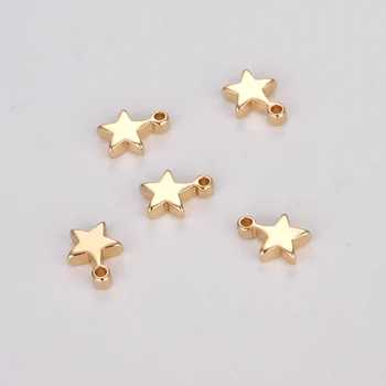 10 kis csillag medálok DIY aranyos csillagok DIY karkötő, nyaklánc, ékszer készítés kellékek, kézműves