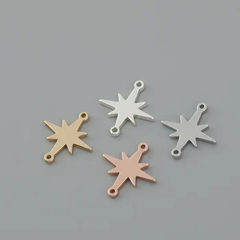 10 kis mini nyolcszögletű csillag medál csatlakozó ékszer készítés DIY kézzel készített kézműves-fém réz