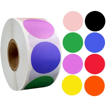 100-500 Db/Roll Chroma Címkéket Matrica Szín Kód Dot Címkéket Matrica, 1 Centis Kerek, Piros ,Sárga,Kék,Rózsaszín,Írószerek Matrica