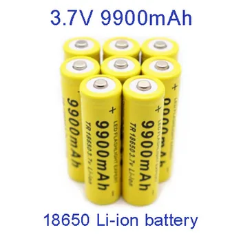 100% - os.Batería recargable de 18650, 3,7 V, 9900mah,,18650, 9900mAh, 3,7 V, Envío Gratis. descarga de LED.