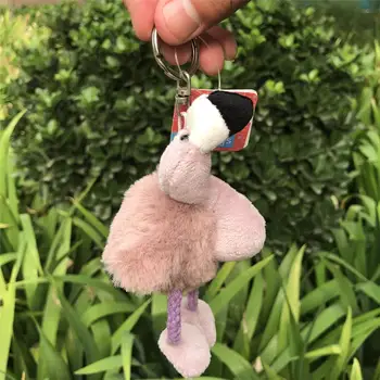 10cm Aranyos flamingo baba plüss játék mini hattyú medál, kulcstartó lány táska medál
