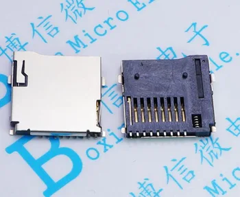 10db 9pin Micro SD kártya foglalat csatlakozók T-Flash Közös stílus, méret 14*15mm TF kártya pakli Egyéni színészi kártyahely pop-up