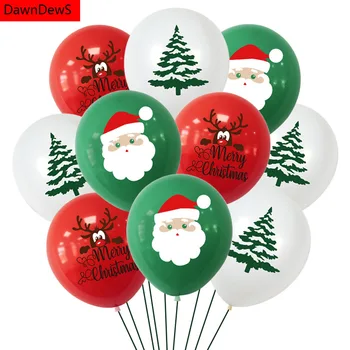 10db Mikulás Baloons Levegő Boldog Karácsonyt Fa Dekoráció Karácsonyi Dísz Noel Új Év 2022 Boldog Szülinapot Léggömb, Konfetti