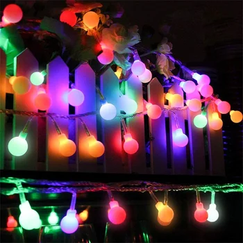 10m 20m 30m Karácsonyi Világítás LED spot String Fény Kerti Tündér Garland Fesztivál Lámpa Kerti Esküvő Party Dekoráció Világítás