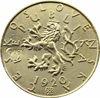 1920-ban Csehszlovákia 5 Stotin érmék másolás 27.4 MM