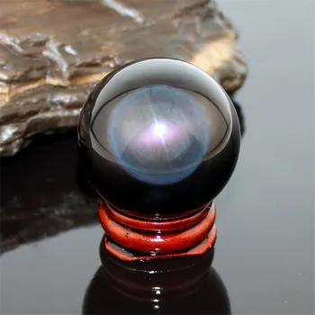 1db Új Design Természetes Szivárvány Fekete Obszidián Gömb Nagy kristálygömböt Kő 40mm-90mm Dekoratív