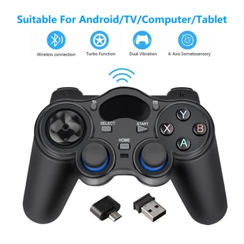 2,4 Ghz-es Vezeték nélküli Játékvezérlő Joystick Gamepad, USB Vevő a PS3 Android TV Box Raspberry Pi Retropie Retroflag NESPi