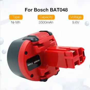 2021 BAT100 BAT119 BH984 3.5 Ah Ni-Mh 9.6 V csere akkumulátor, alkalmas Bosch powertools GSR 9.6 VE-2 PSR9.6VE-2