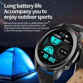 2021 új 1.35 inch nagy képernyőn intelligens karóra férfi galaxy sport watch alkalmas a Samsung Bluetooth hívás nézni Huawei férfi karóra