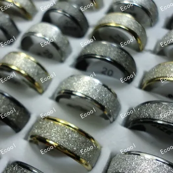 20db nagykereskedelmi ékszer gyűrű Vegyes sok fshion elég matt rozsdamentes acél nők férfiak gyűrűk LB308 ingyenes szállítás