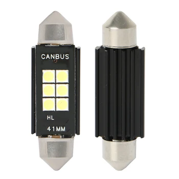2DB C5W C10W LED Izzók Canbus Girland 31mm-es 36MM 39MM, 41 mm-es 3030 6SMD Chip NINCS HIBA Autó Belső Lámpa Búra olvasólámpa 12V