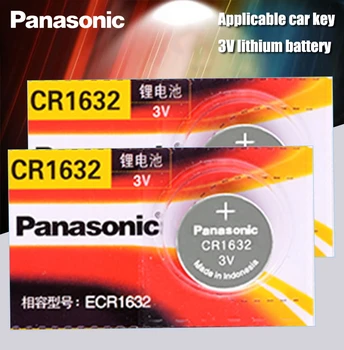 2db Panasonic cr1632 gombelem gombelem 3v nézni távirányító kocsikulcsot DL1632 ECR1632 GPCE1632 lítium akkumulátor