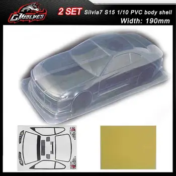 2db/sok Silvia7 S15 1/10 1:10 PVC, Átlátszó, tiszta nem festett drift test shell hobby RC racing hsp hpi traxxas Tamiya rész