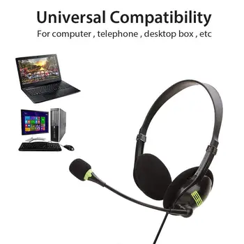 3,5 mm-es zajszűrő Vezetékes Fejhallgató, Mikrofon Univerzális USB Fülhallgató Mikrofon PC /Laptop/Számítógép
