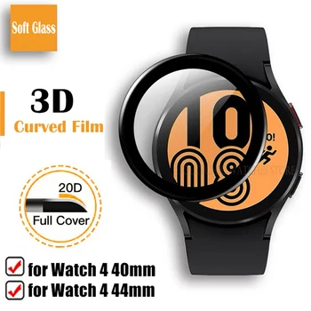 360 3D Ívelt Film Samsung Galaxy Óra 4 40mm HD Átlátszó Edzett Üvegből készült Képernyő Védő fólia Galaxy Óra 4 44mm