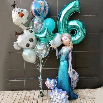 3D Elsa Hó Hercegnő Fólia Lufi Karácsonyi Dekoráció Az Otthoni Rajzfilm Hercegnő Szülinapi Parti Dekoráció Gyerekek Baba Zuhany