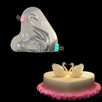 3D Hattyú Cipő Alakú Műanyag Csokoládé Öntőforma Polikarbonát Candy Jelly Mousse Penész DIY Sütés Díszítő Eszközök Gadget
