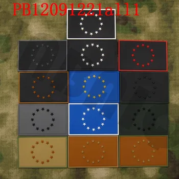 3D PVC patch Európai Uniós Zászlót, EU Zászló Taktikai katonai morál