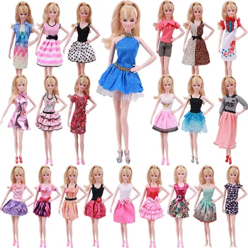 3Pcs/Sok Barbie Ruha Ruha Haza Napi Ruházat Géz Szoknya, Farmer Szoknya, táska 11 Inch 26-28 cm Barbie Hullám Pont Clothesf