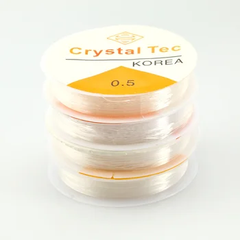 3Roll Átlátszó Stretch-Elasztikus Crystal Line Gyöngyfűzés Kötél String Kábel Szál Ékszerek Készítése DIY Kézzel készített Karkötő, Nyaklánc