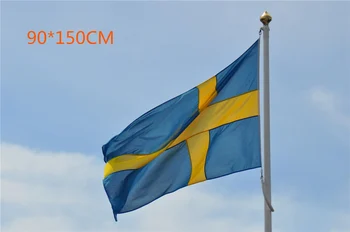 3x5Ft Európa 100% Poliészter Festett Banner Bar & Hajó világbajnokság Kereszt, Zászló Svédország Dekoráció Zászló Zászló Ajándékok