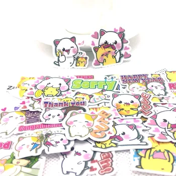 40 Db/sok Anime macska macska mindennapi papír Matrica, Matrica mobiltelefon A Laptop, Kerékpár Notebook Hátizsák Gyerek Játék matricák scrapbooking