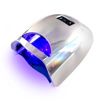 48W Vezeték nélküli UV LED Lámpa Köröm Manikűr Újratölthető Akkumulátor Ezüst Shell Köröm Szárító Gyógyítására Gél lengyel Lámpa Vezeték nélküli