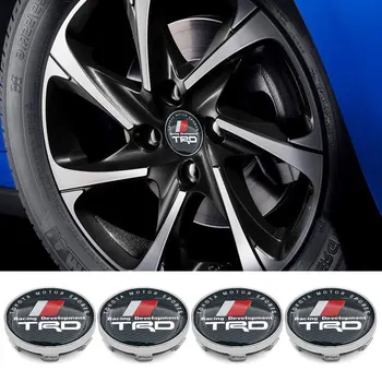 4DB Autós kiegészítők, Autó kerék fedezze módosítás center logó dekoráció Toyota TRD VIOS Auris Hilux Camry RAV4 Tartozékok