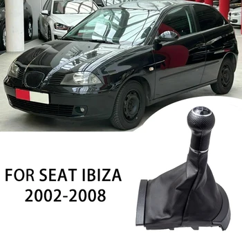 5/6 Sebesség Autó Felszerelés váltógomb Kar Stick Gaiter Csomagtartó Fedél Gallér A SEAT Ibiza 2002 2003 2004 2005 2006 2007 2008 Porvédő