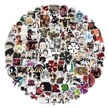 50/100 Anime Fekete Lóhere Negyed Lovagok Kártya Matricák Vízálló DIY Gördeszka Gitár Laptop Kerékpár Matrica Gyerekeknek Játékok