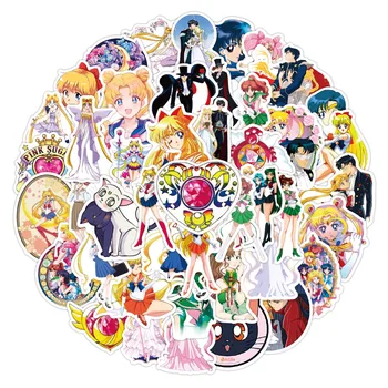 50Pcs Anime Sailor Moon Graffiti Matricák Gördeszka Koelkast Gitaar Fiets Víz Kupa Laptop Waterdicht Matricák Gyerekek Speelgoed