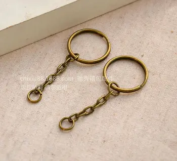 50pcs Vintage kör alakú Fém kulcstartó csatok ruhadarab DIY Kézimunka Poggyász Varrás, kézzel készült Táska, pénztárca lánc-gyűrű AU087