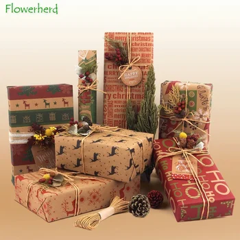 50x70cm Karácsonyi Dekoráció Ajándék Csomagolópapír Boutique Ajándék Kézműves Papír díszdobozban Virág Csomagolás Csomagolás 80g nátronpapír