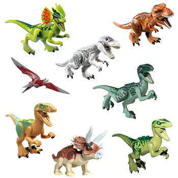 6-8db/set Dinoszauruszok Világ a Dinoszauruszok Adatok Tyrannosaurus Dinosaurios Klasszikus építőkövei Kompatibilis Játékok Ajándék Gyerekeknek