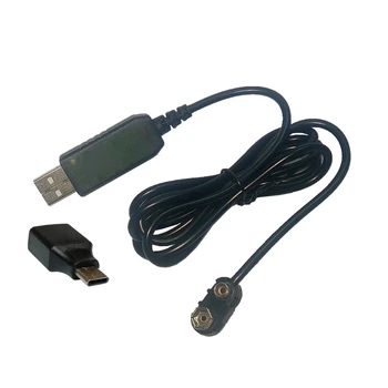 6F22 9V Akkumulátor Eliminator Cserélje ki A 9 Voltos Elem USB/C Típusú Adapter Tápegység Multiméter Mikrofon