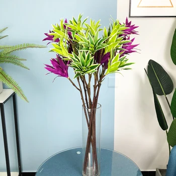 83cm Mesterséges Lily Növények Levelei Nagy Trópusi Pálmafa Hamis Bambusz Ág Dzsungel Zöld Növények Cserepes Asztal lakberendezés