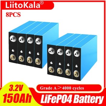 8db LiitoKala 3.2 V 150Ah LiFePO4 akkumulátor formában 12V 24V akkumulátor Lítium-vas phospha Lehet, hogy a Hajó akkumulátor autó akkumulátor