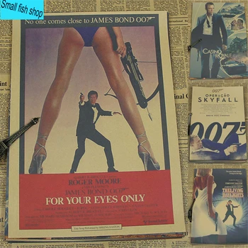 A 007-es sorozat James Bond Pierce Brosnan Klasszikus filmek Lakberendezés dekoráció Kraft Film, Plakát, Rajz core Fali matricák
