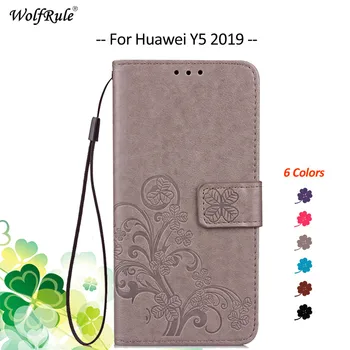 A Borító Huawei Y5 2019 Esetben Flip PU-Kártya-tartó Pénztárca Tok Védő Lökhárító Telefon Táska tok Huawei Y5 2019 Fedezze 5.71