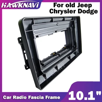 A Jeep Grand Cherokee Wrangler Dodge RAM Töltő Chrysler 300C 10.1 inch 2 Din autórádió Hifi Fascia Panel Dash Keret