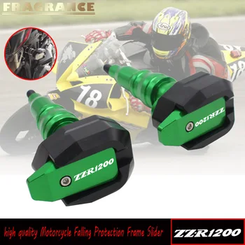 A Kawasaki ZZR1200 ZZR 1200 2002-2005 Motorkerékpár Védelem Keret Csúszka Spoiler Őr Anti Crash Pad Protector