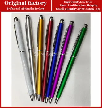 A legolcsóbb ár divat egyedi logó stylus golyóstoll vékony touch pen stylus