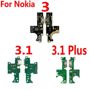 A Nokia 3 3.1 Plusz Usb Töltő Testület USB Töltő Port Dokkoló Csatlakozó, Jack Csatlakozó Flex Kábel + Mikrofon