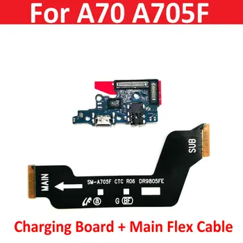 A Samsung A70 A705 A705F USB Töltő Dokkoló Port Igazgatóság Csatlakozó Fő Alaplap Flex Kábel