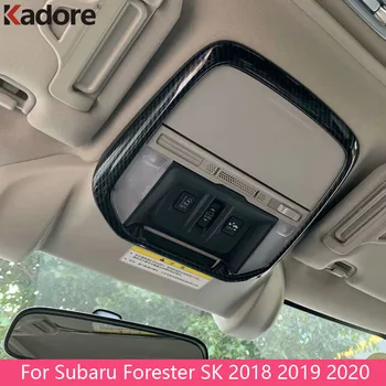 A Subaru Forester SK 2018 2019 2020 Belső Szénszálas Tető Első olvasólámpa Lámpa, Dekorációs Fedelet, Trim Autó Tartozékok